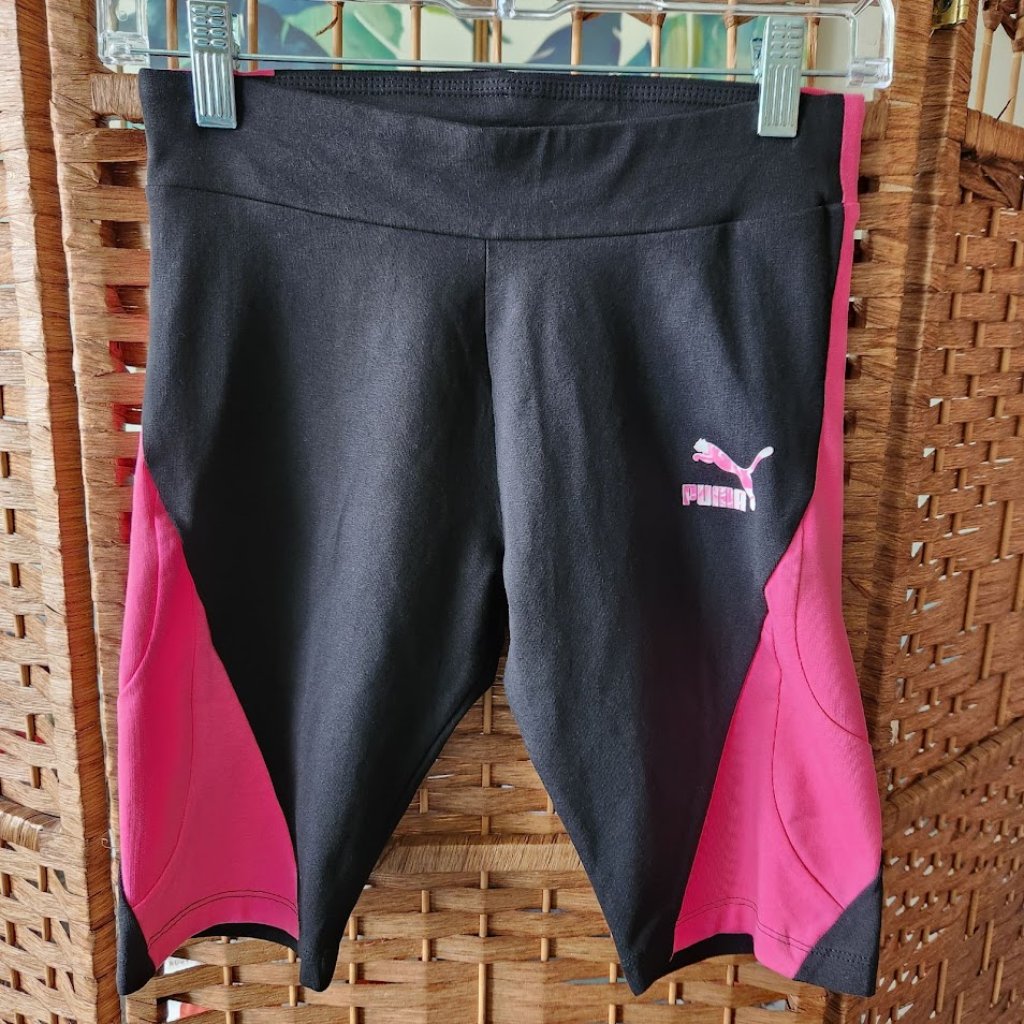 Puma Womens Bike Shorts Pink/Black - Size Small - Nwt